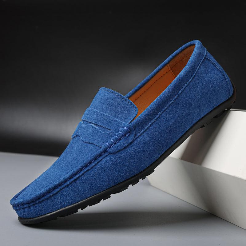 Mocassins de camurça retro para homem