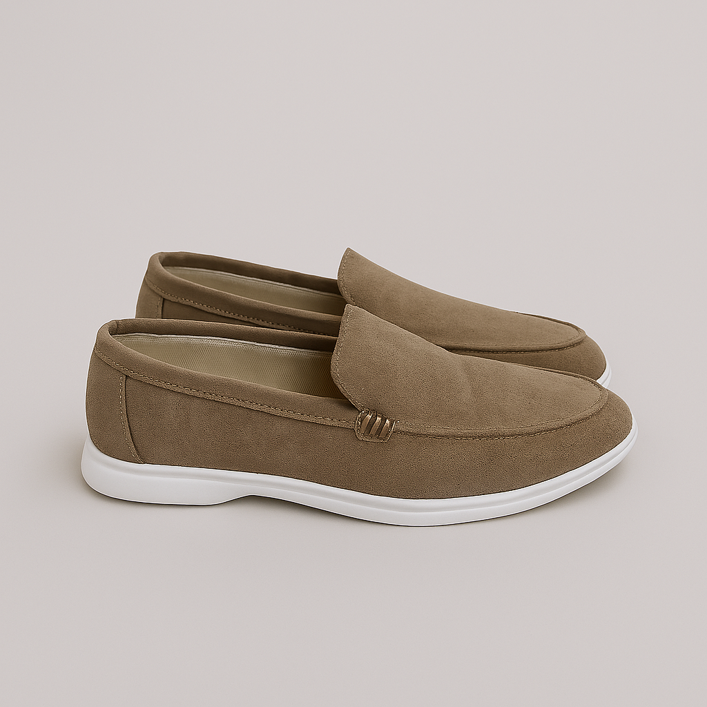 Elegantes mocassins de camurça