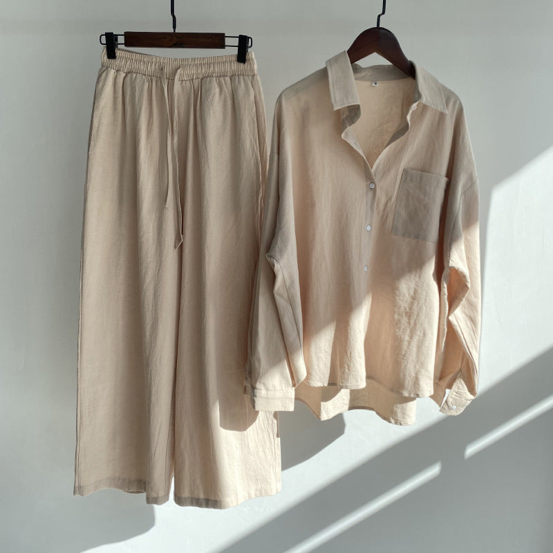 Conjunto de duas peças em algodão