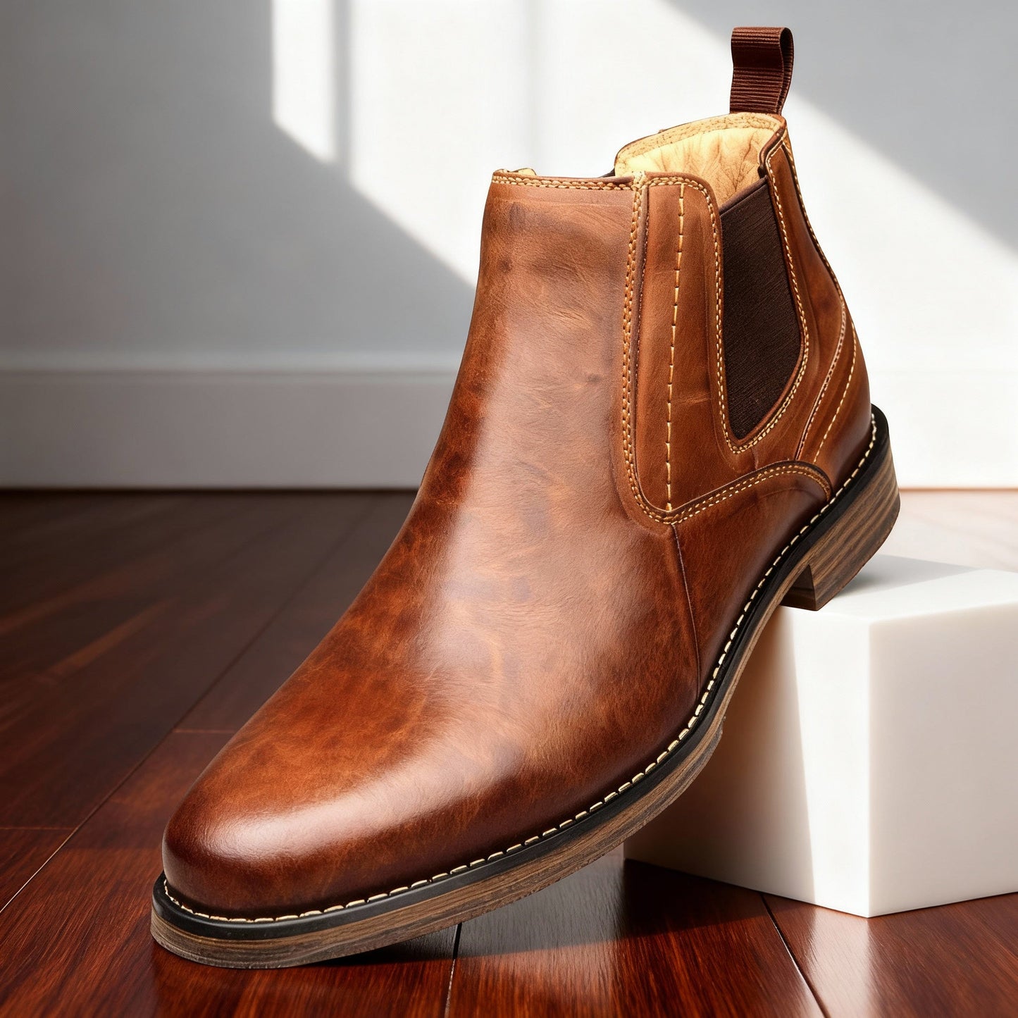 Botas de couro elegantes