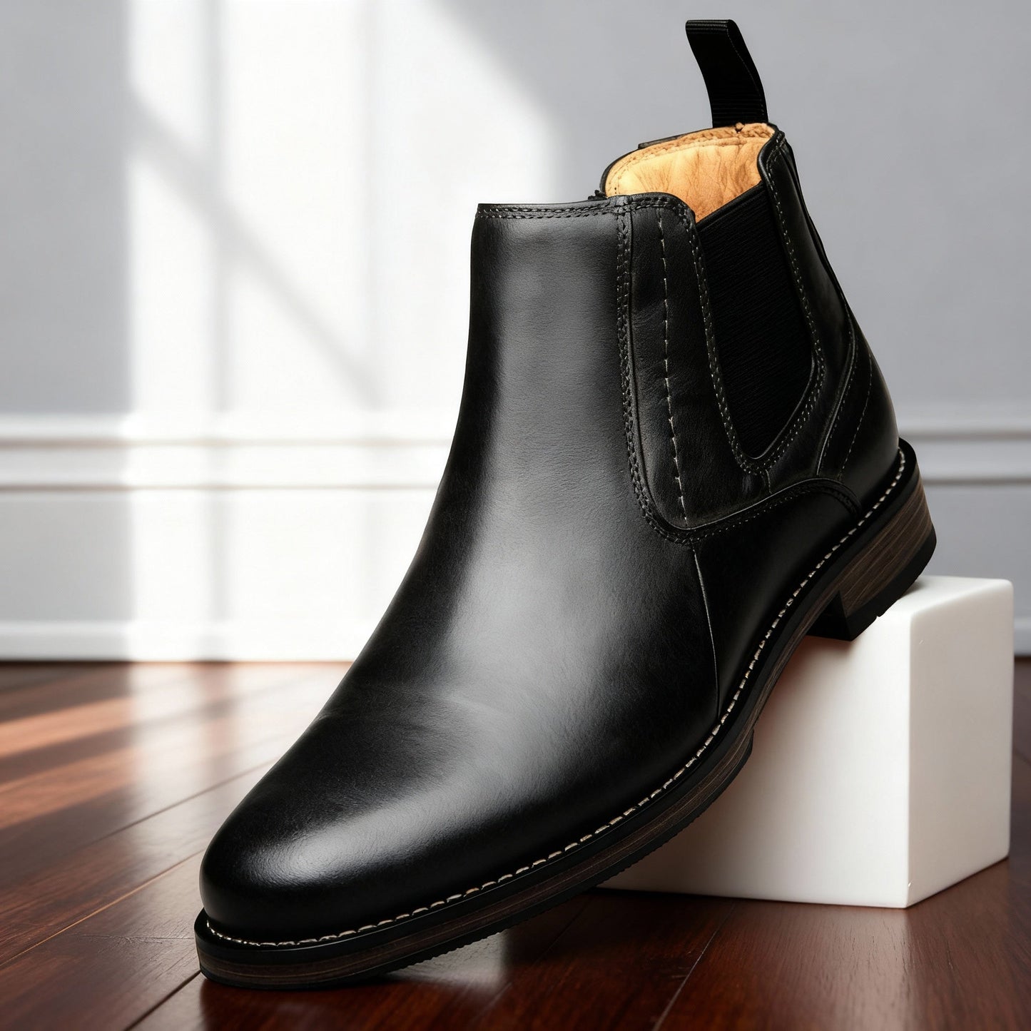 Botas de couro elegantes
