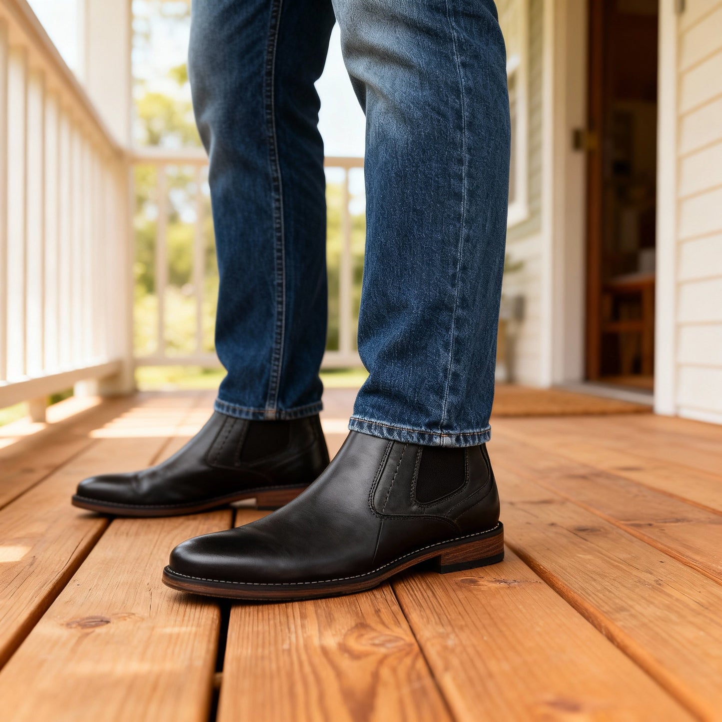 Botas de couro elegantes