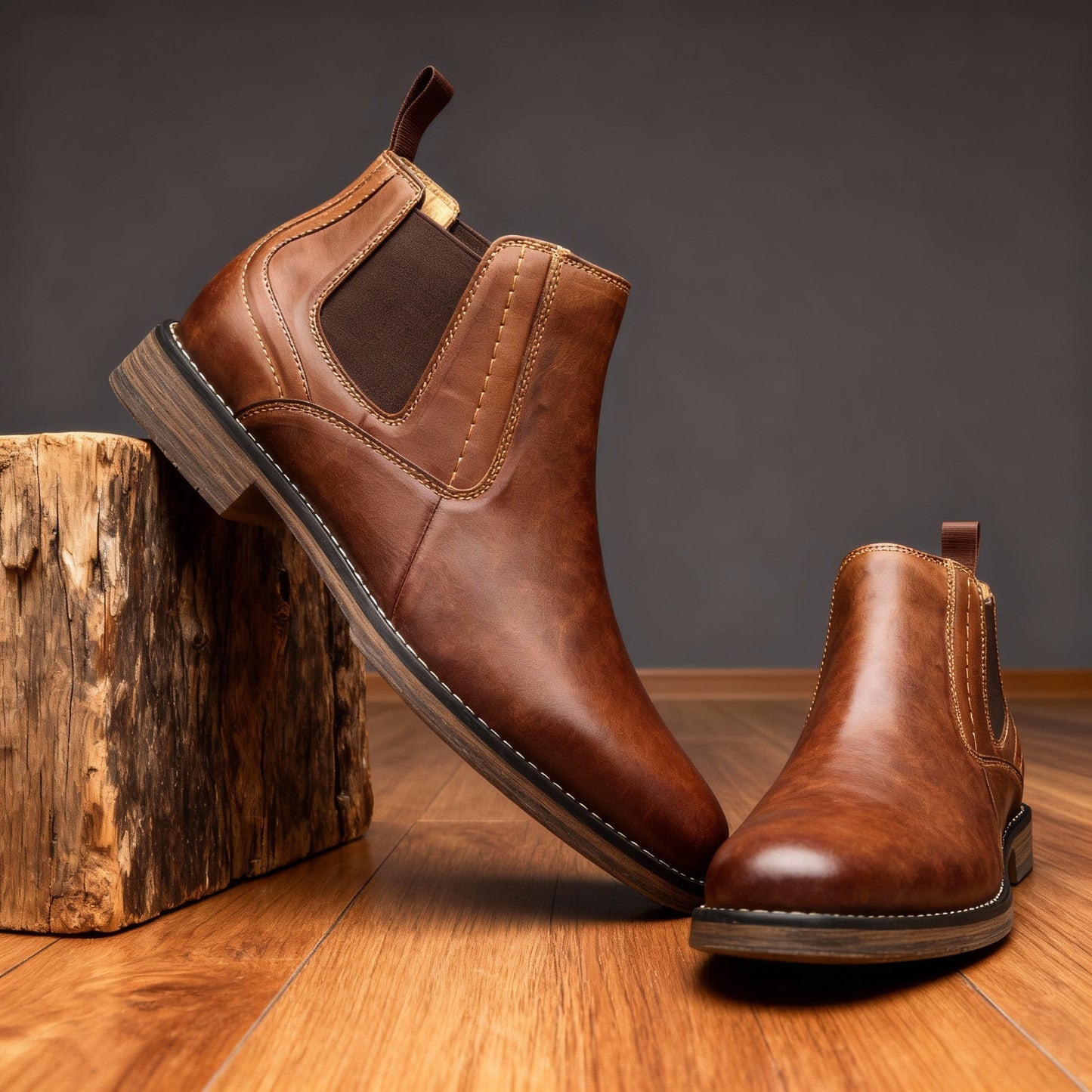 Botas de couro elegantes