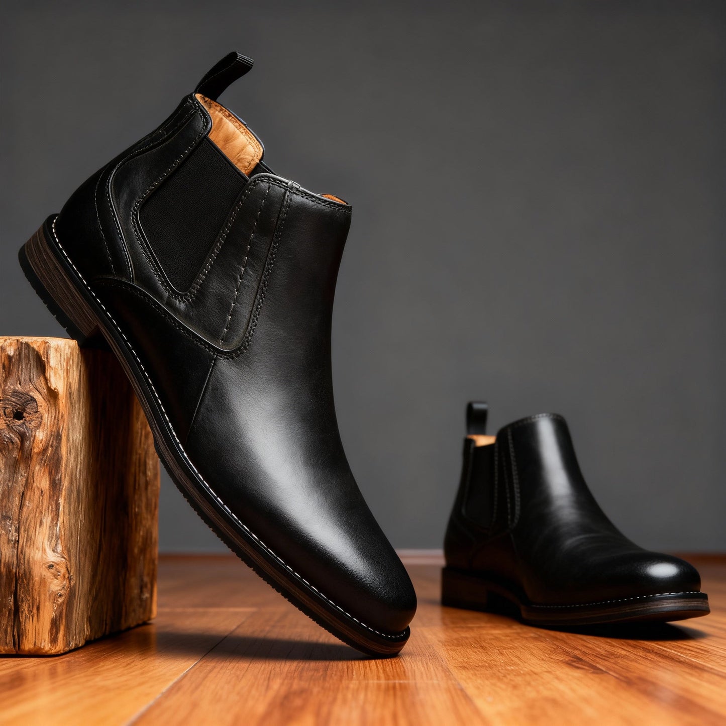 Botas de couro elegantes