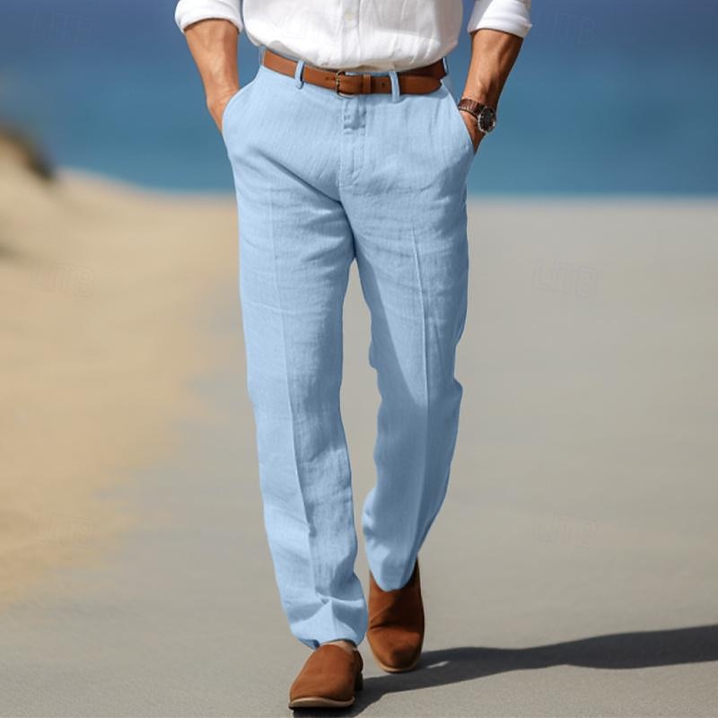 Calças de linho elegantes