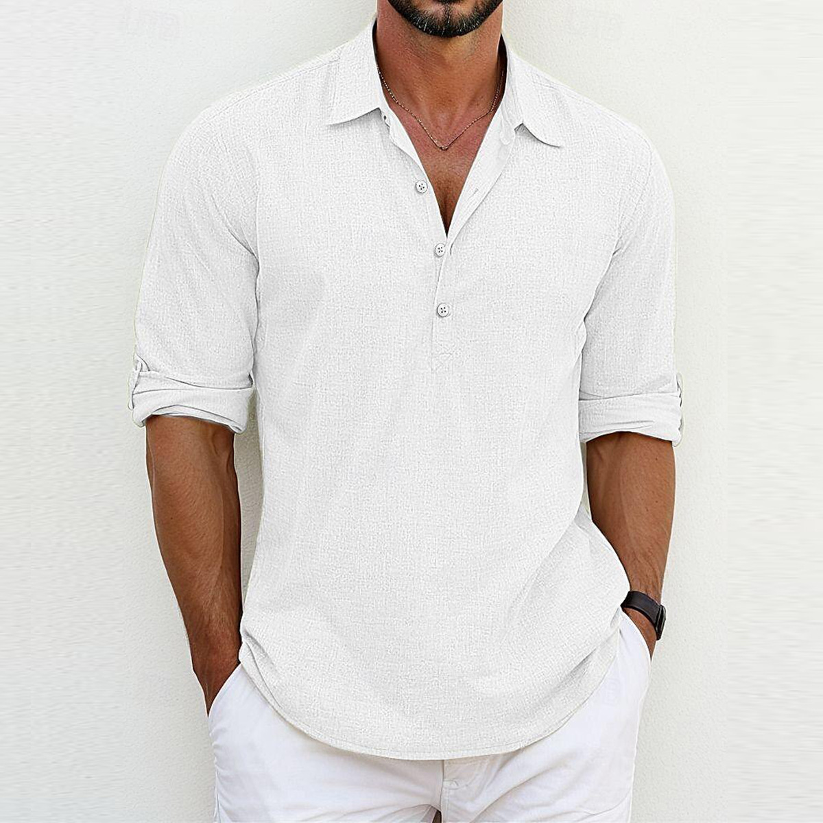 Camisa de linho premium