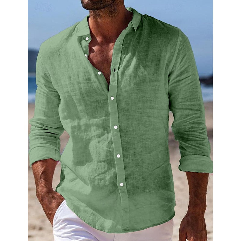 Camisa casual de linho