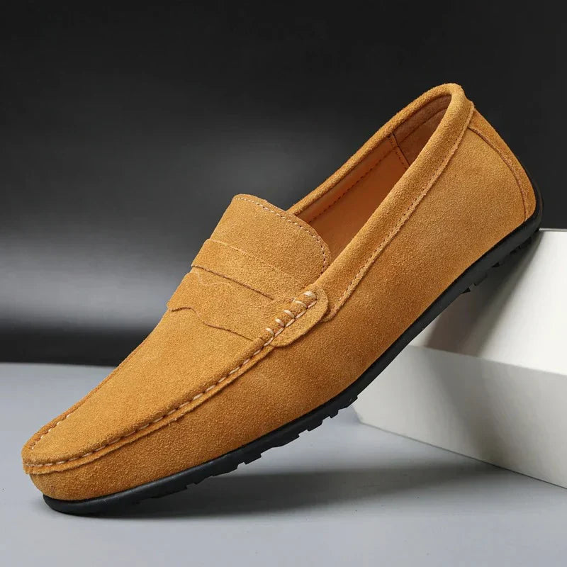 Mocassins de camurça retro para homem