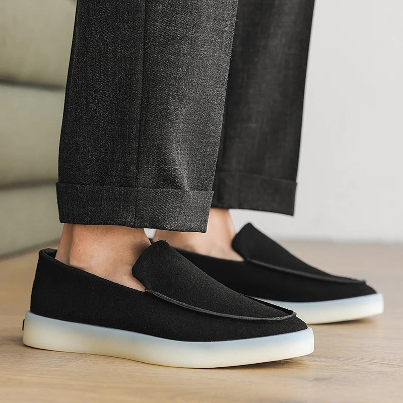 Mocassins clássicos de camurça para negócios