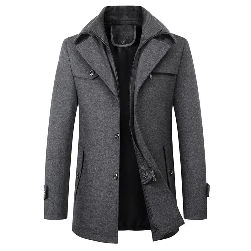 Casaco de inverno de lã elegante