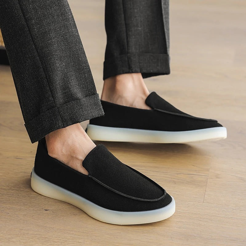 Mocassins clássicos de camurça para negócios