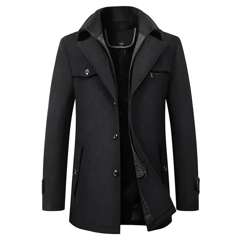 Casaco de inverno de lã elegante