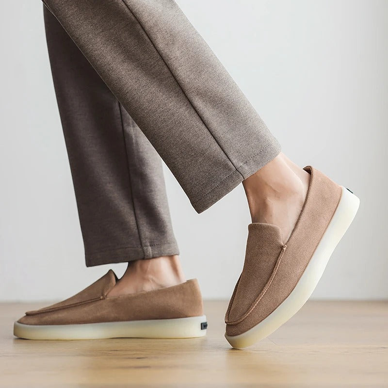 Mocassins clássicos de camurça para negócios