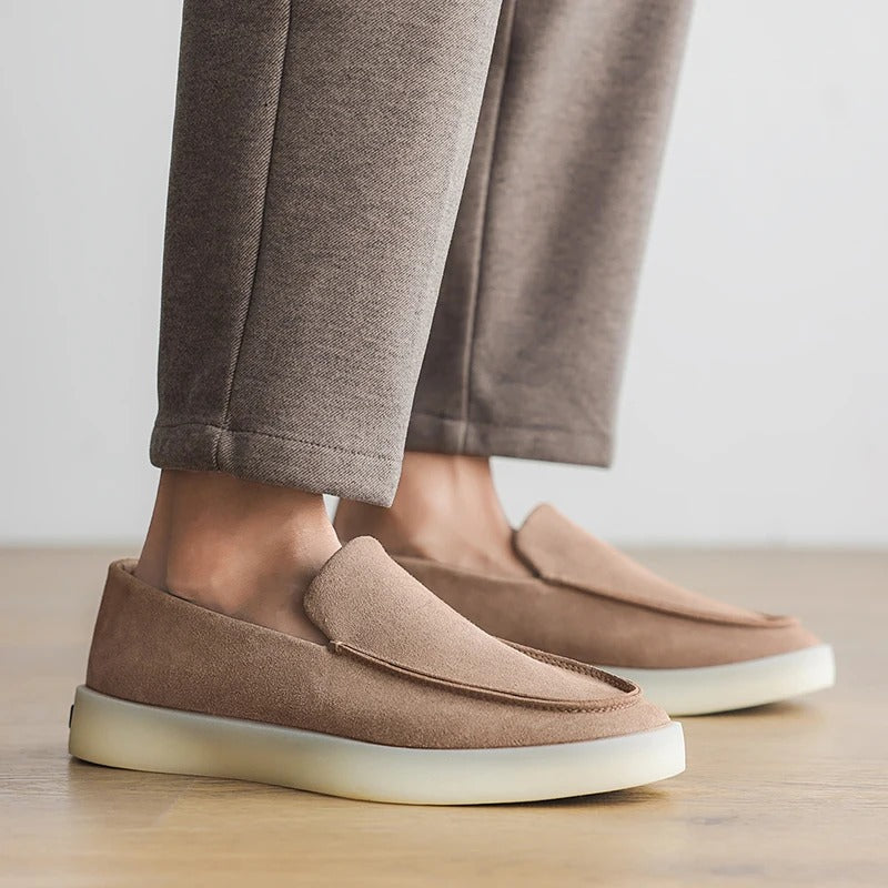 Mocassins clássicos de camurça para negócios
