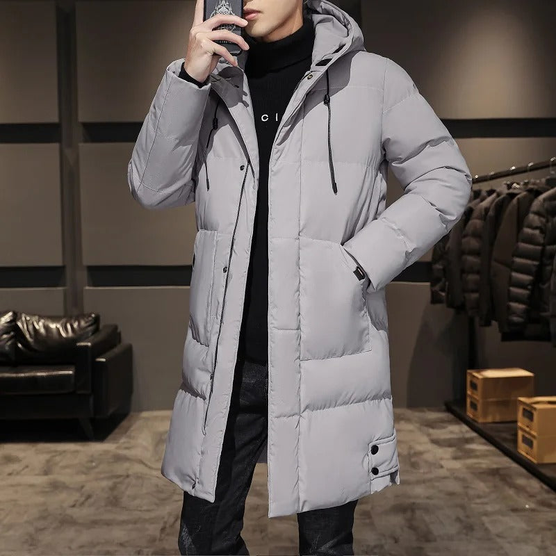 Casaco comprido de inverno elegante