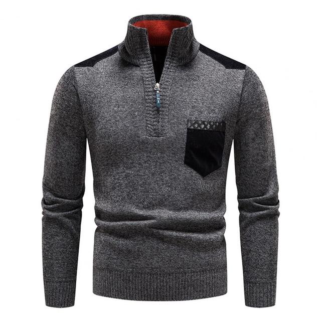 Camisola de lã com fecho
