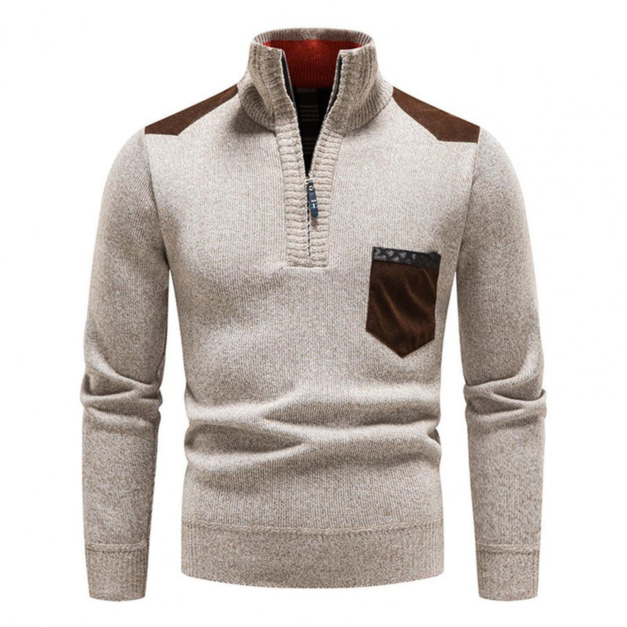 Camisola de lã com fecho