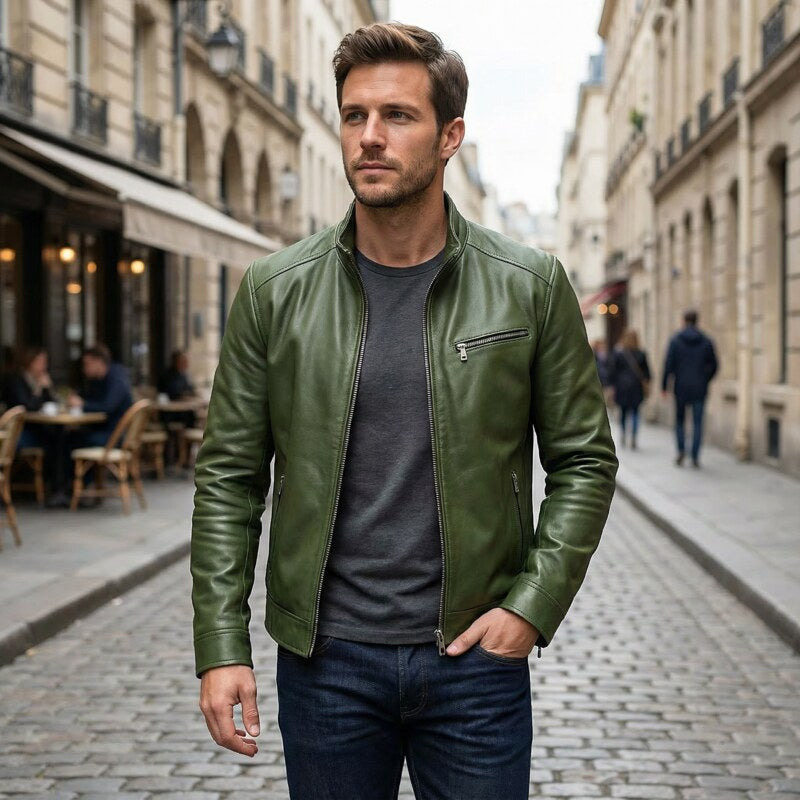 Casaco de cabedal vintage