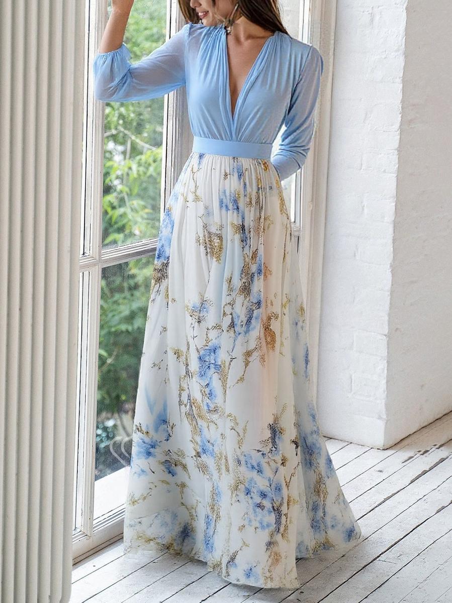 Vestido comprido floral