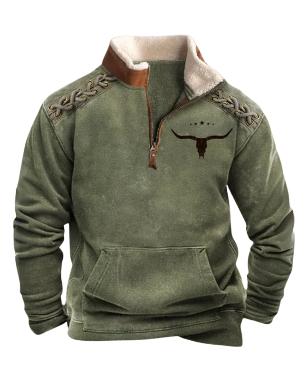 Camisola com fecho de correr vintage