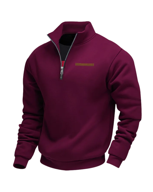 Camisola casual com fecho de correr