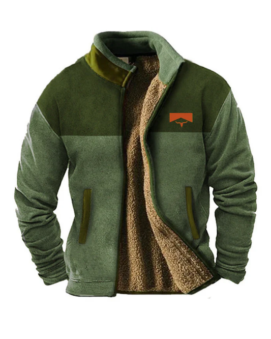 Casaco vintage com fecho de correr