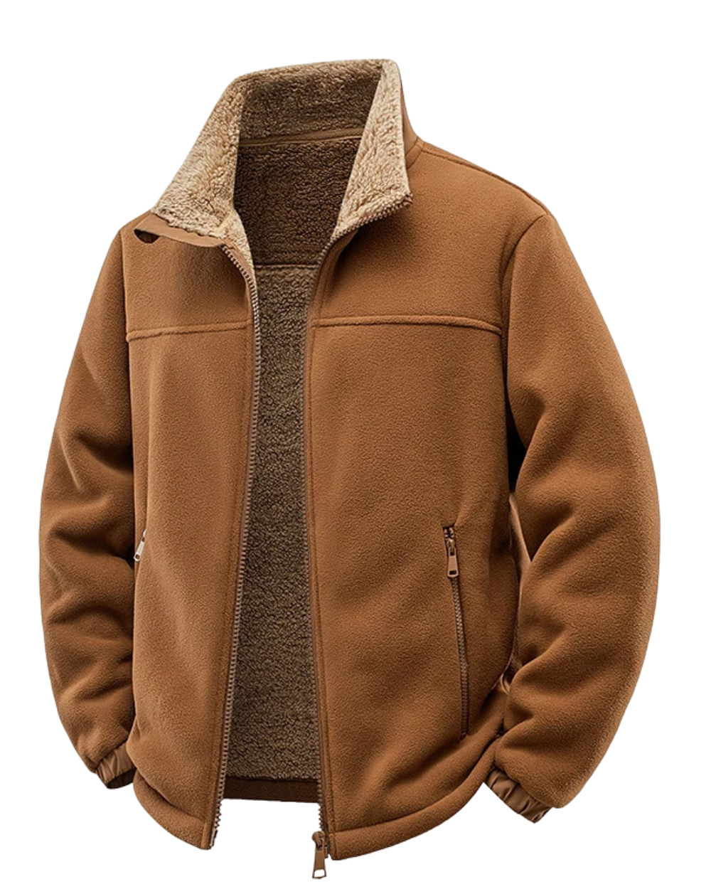 Casaco acolhedor forrado a lã