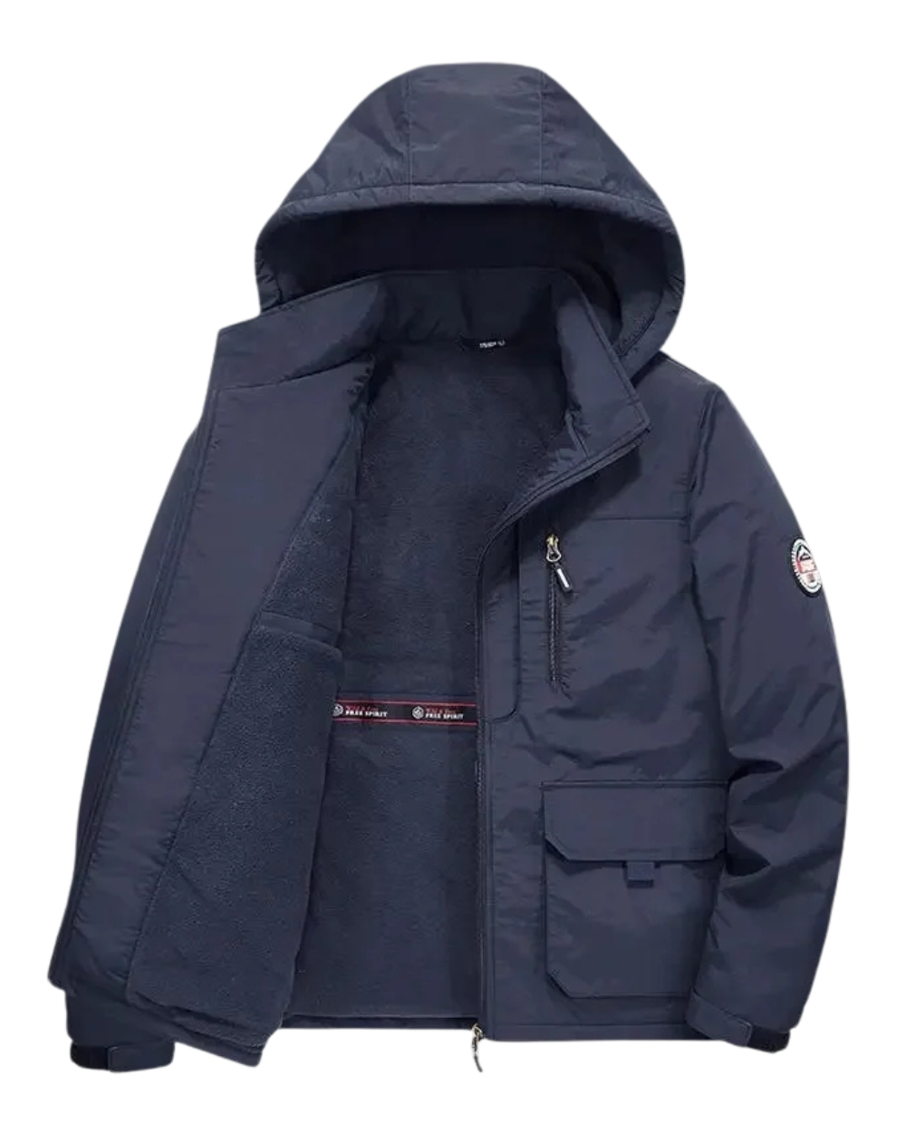 Casaco com forro de velo espesso