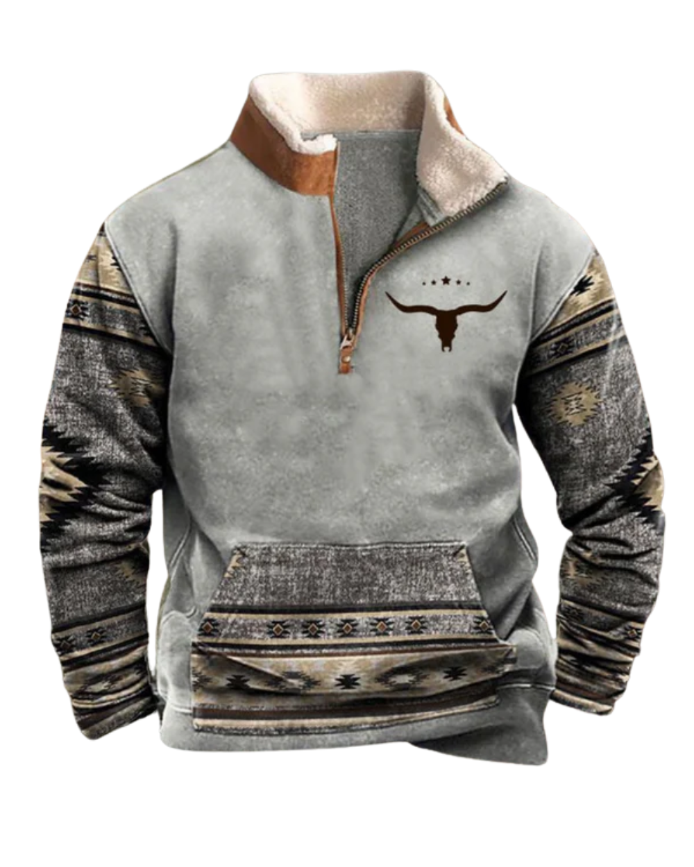 Camisola com fecho de correr vintage