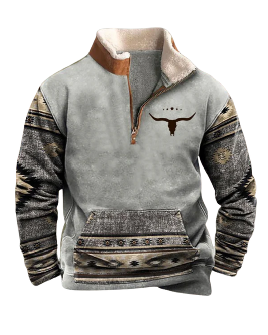 Camisola com fecho de correr vintage