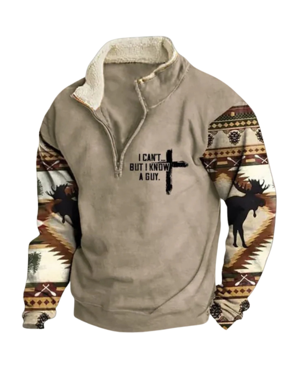 Camisola com fecho de correr vintage