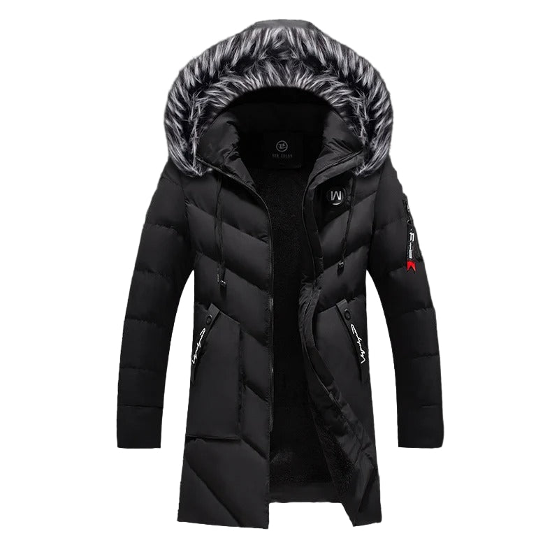 Casaco parka elegante à prova de vento